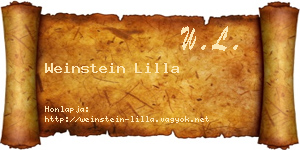 Weinstein Lilla névjegykártya