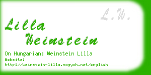 lilla weinstein business card